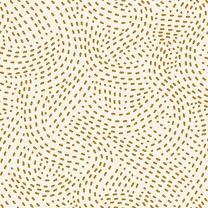 Stitch Swirl - Modern Home Decor - mustard/cream - LAD23