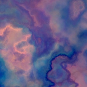 Blue, peach and Purple Marble Abstract