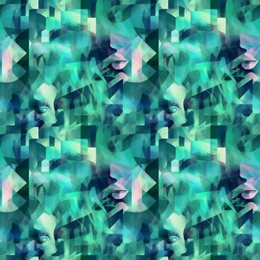 Green Geometric Abstract - medium