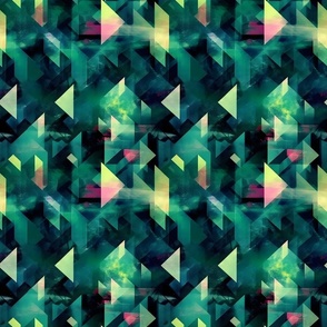 Green Geometric Abstract - medium