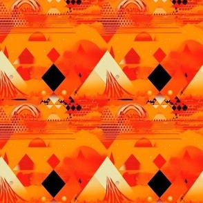 Orange Geometric Abstract - small
