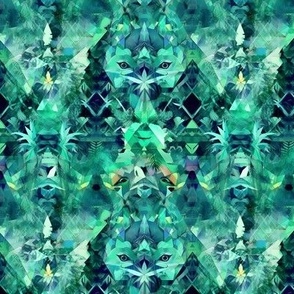 Green Geometric Abstract - small