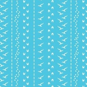 Birds Flowing - Sky Blue Small Scale