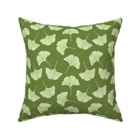 Minimal love ginkgo leaf garden japanese botanical spring leaves soft neutral nursery olive green matcha 