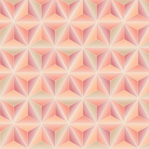 PANTONE PEACH FUZZ 3D DELTOID delta triangle