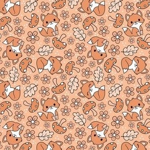 Small Scale Fox Friends in Peach Fuzz Pantone Color of The Year 2024