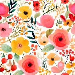Watercolor - Spring Garden Large