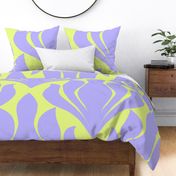 Jumbo _ Modern Floral Ornament Lilac Neon Yellow