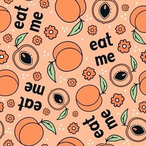 Large Scale Eat Me Suggestive Peaches in Peach Fuzz Pantone Color of The Year 2024