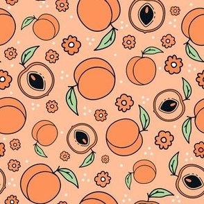 Large Scale Suggestive Peaches Eat Me in Peach Fuzz Pantone Color of The Year 2024