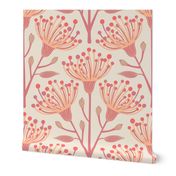 AUSTRALIAN EUCALYPTUS Light Floral Botanical - Peach Fuzz - Pantone Color Of The Year 2024 - LARGE Scale - UnBlink Studio by Jackie Tahara