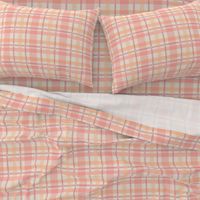 peach orange plaid gingham with pink berry accents- Pantone Color of the Year 2024