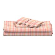 peach orange plaid gingham with pink berry accents- Pantone Color of the Year 2024