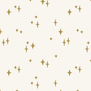 Starry Sky, Gold on Cream 