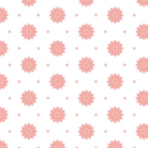 Coral Pink and Blush Pink Floral Motifs