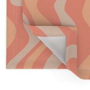 GOOD VIBRATIONS Groovy Mod Wavy Psychedelic Abstract Stripes Light - Peach Fuzz - 2024 Pantone Color Of The Year - MEDIUM Scale - UnBlink Studio by Jackie Tahara