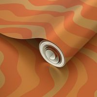GOOD VIBRATIONS Groovy Mod Wavy Psychedelic Abstract Stripes Light - Peach Fuzz - 2024 Pantone Color Of The Year - MEDIUM Scale - UnBlink Studio by Jackie Tahara