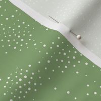 Cute Green Scattered Polka Dots