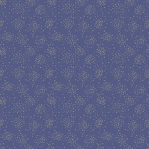 Trendy Purple Scattered Polka Dots