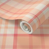 Peach Fuzz Plaid Modern Pink Tartan Pantone 2024 Color of the Year