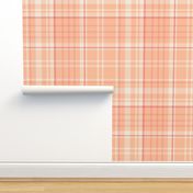 Peach Fuzz Plaid Modern Pink Tartan Pantone 2024 Color of the Year