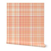 Peach Fuzz Plaid Modern Pink Tartan Pantone 2024 Color of the Year