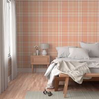 Peach Fuzz Plaid Modern Pink Tartan Pantone 2024 Color of the Year