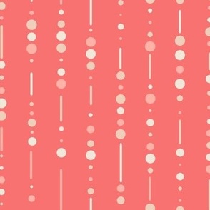 Pink Geometric Shapes Dots and Lines with Pantone Peach Fuzz