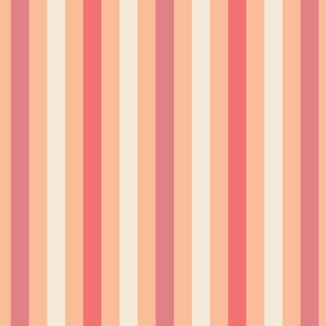 Peach Fuzz Vertical 1 Inch Stripes