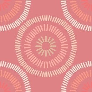 Pink Geometric with  Pantone's 2024 color of the year Peach Fuzz.