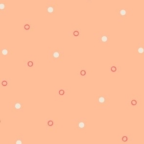 Modern Polka Dots Peach Fuzz Pantone 2024 Color of the Year