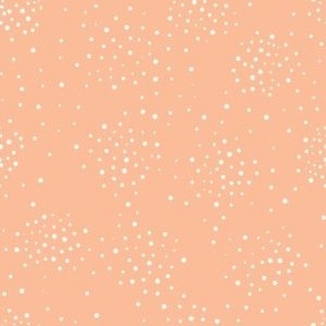 Cute Peach Fuzz Polka Dots Clusters Pantone 2024 Color of the Year