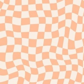 Retro Wavy Check Peach Fuzz Pantone Color of the Year 2024