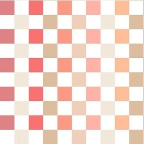 Small Scale Peach Fuzz Checker Pantone Color of The Year 2024 and Coordinates