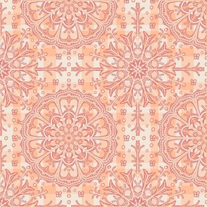 Peach Fuzz Elegant Pearl Mandala