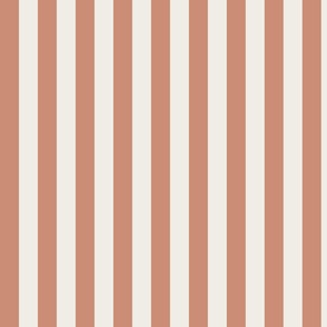 Warm minimalist boho beige brown and off white simple stripes