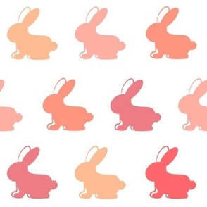 (M) retro easter rabbits in peach pink and nude