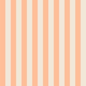 Peach Fuzz and Pristine White Stripes