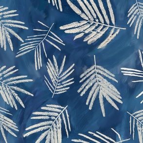 Cyanotype Blue Leaves