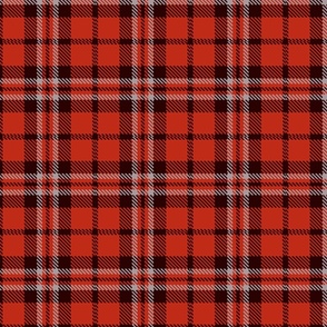 Scottie Plaid in Red Black and Gray