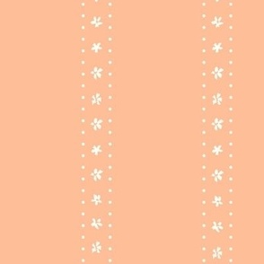 Garden Bloom Bedding Collection PANTONE RECOLOUR_patterns_Floral Lines_Large_Peach Fuzz_pantone color of the year_13-1023_Hufton Studio