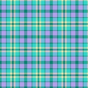 Spring Celebration Eastertime Plaid in Purple Green Yellow Pastel