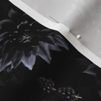 Small Opulent Black Antique Baroque Luxury Dahlia Maximalistic Flowers Romanticism - Gothic And Mystic inspired 