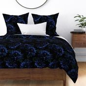 Large Opulent Blue Antique Baroque Luxury Maximalistic Flowers Romanticism - Gothic And Mystic inspired 