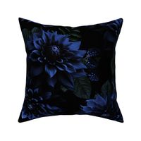 Large Opulent Blue Antique Baroque Luxury Maximalistic Flowers Romanticism - Gothic And Mystic inspired 