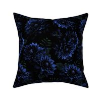 Small Opulent Blue Antique Baroque Luxury Maximalistic Flowers Romanticism - Gothic And Mystic inspired 