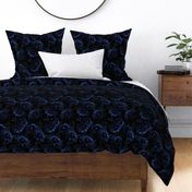 Small Opulent Blue Antique Baroque Luxury Maximalistic Flowers Romanticism - Gothic And Mystic inspired 