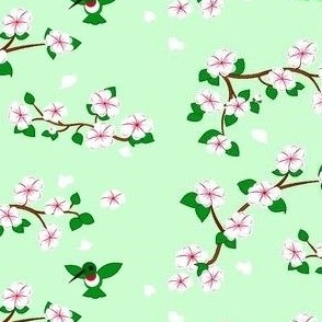 Cherry Blossoms green