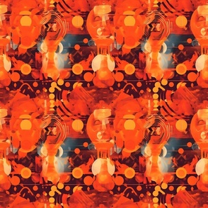 Orange Geometric Abstract - medium