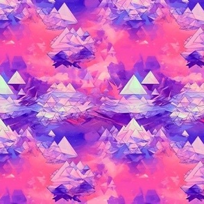Pink & Blue Geometric Abstract - small